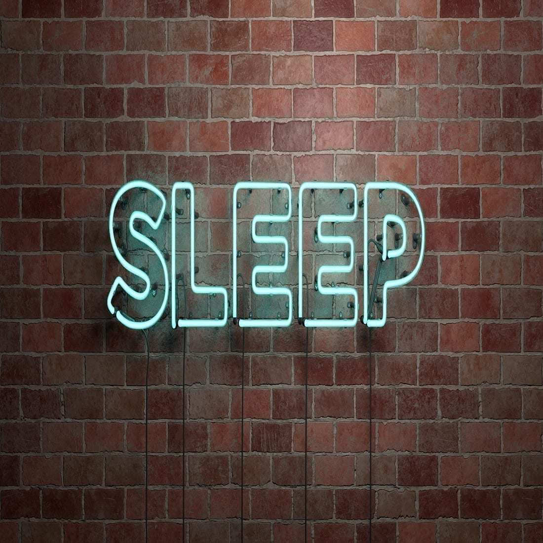 Sleep in neon sign