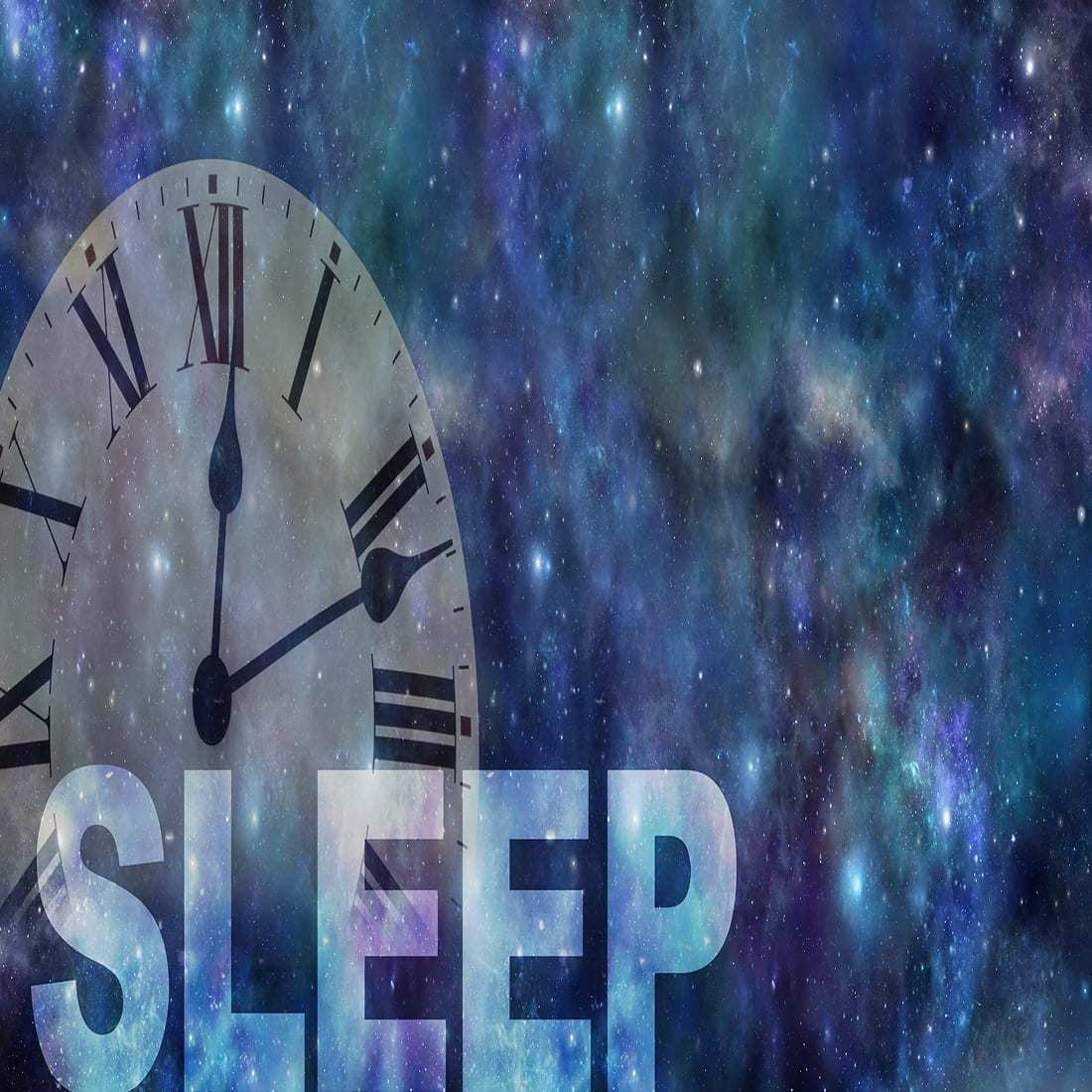 sleep with clock in background