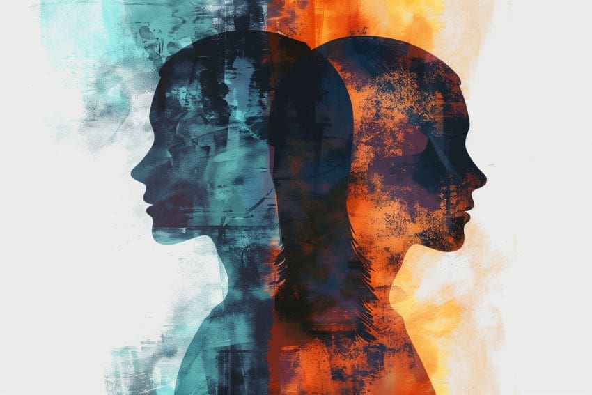 Illustration representing bipolar disorder treatment by Ginny Estupinian PhD, Los Gatos psychologist