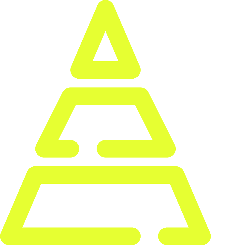 Graphic of a pyramid symbolizing the structured and solid approach of the information presented by Dr. Ginny Estupinian, PhD, ABPP