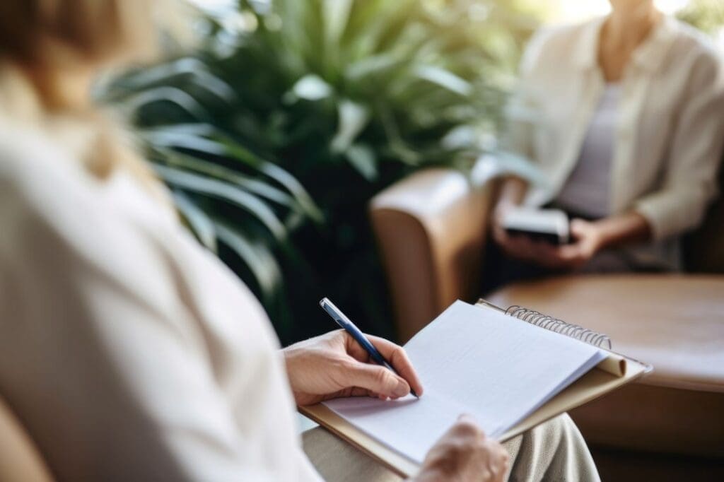 photo of older woman consulting with Ginny Estupinian Phd Los Gatos Psychologist