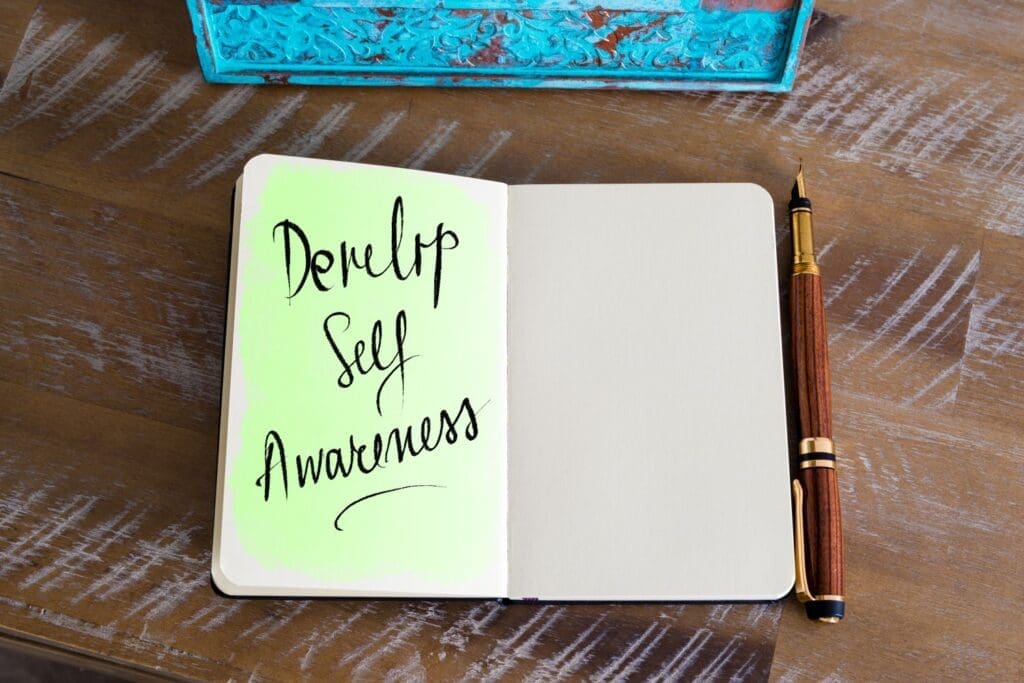 A photo of a journal for self awarness