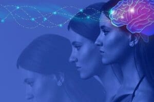 A woman going through the various cycles of bipolar disorder